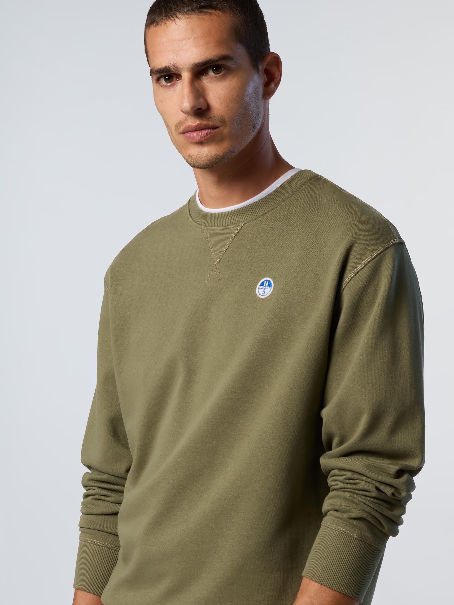NORTH SAILS Felpa Uomo in Cotone Organico con Patch Logo