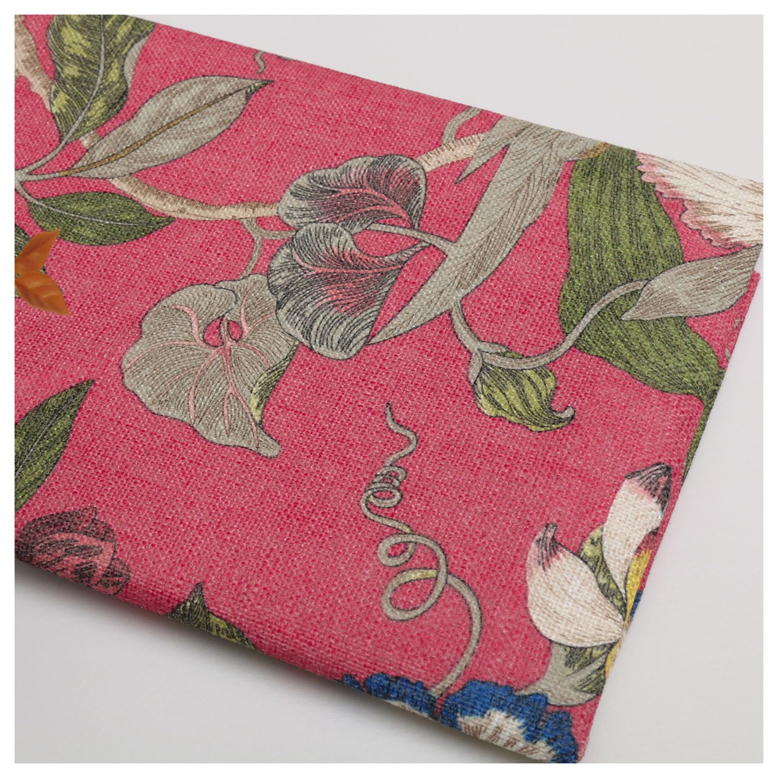 200 x 145 cm - Tissu en lin imprimé - Vendu au mètre - Tissu d'ameublement - Fleurs