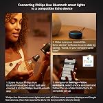 Philips Hue White 7W Equivalent 40W Filament G25 Base E26 LED Smart Bulb, Dimmable, Bluetooth & Zigbee compatible, voice activated with Alexa