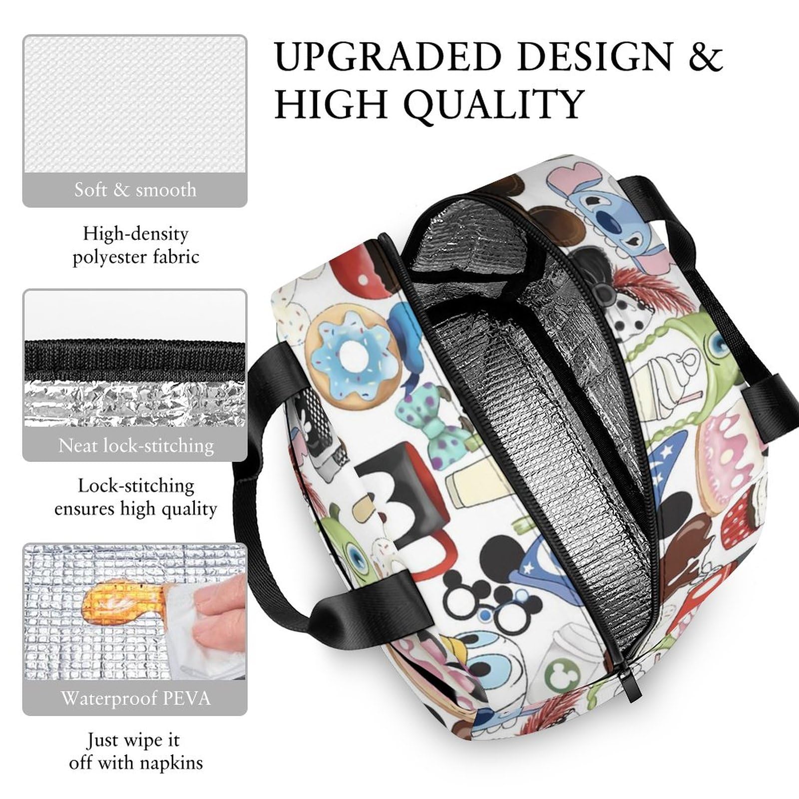 Amazon｜ミッキーマウス ドナルドダック ランチバッグ 保冷 おしゃれ  