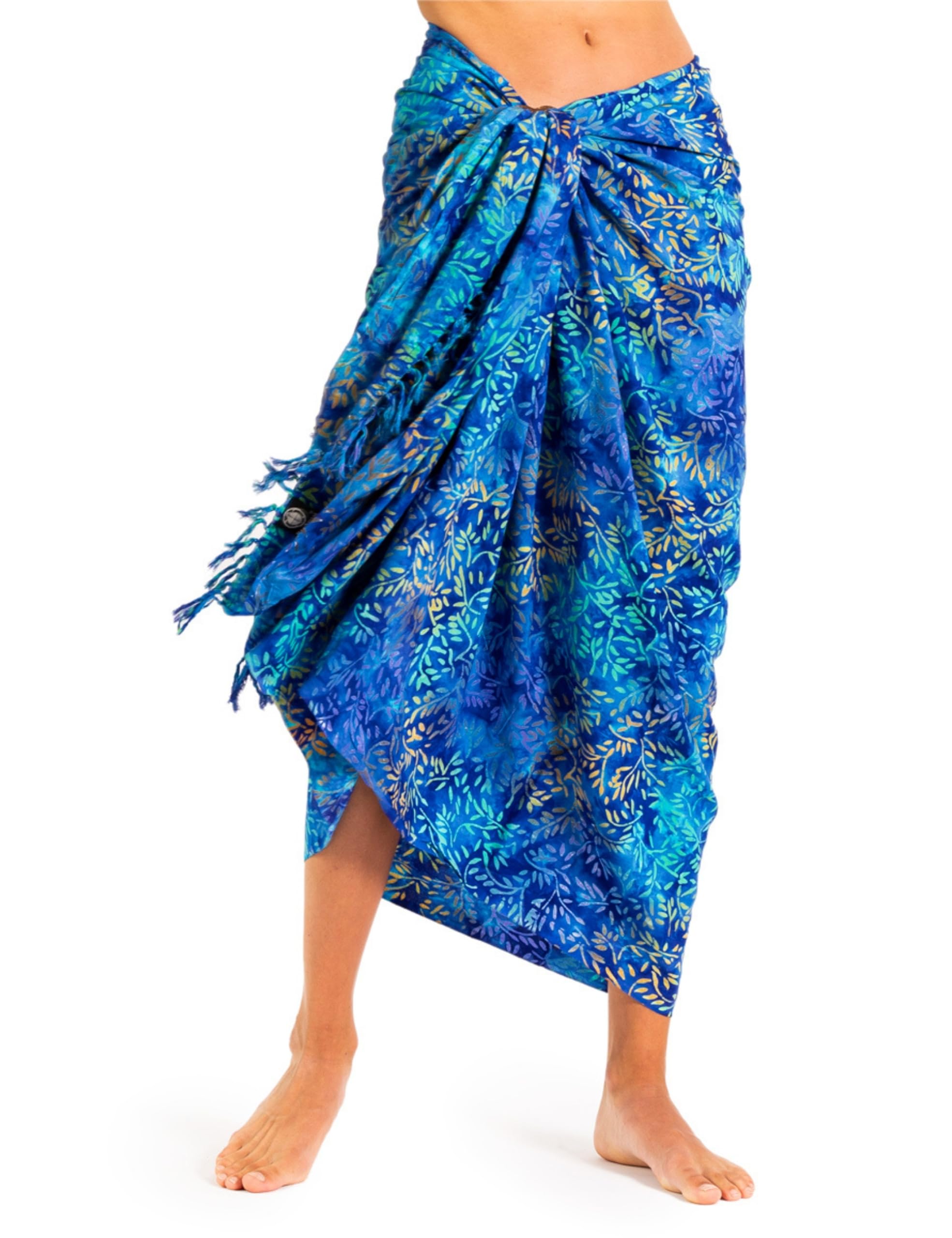 Panasiam Women's B109 Green Leaf Sarong L