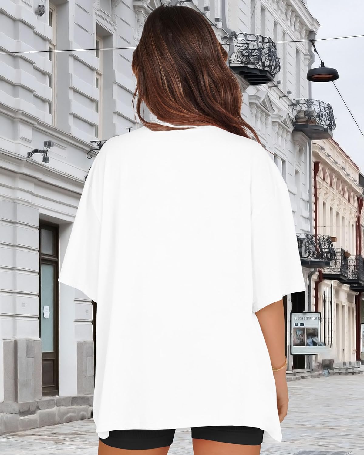 Oversized Tshirts for Women V Neck Short Sleeve Summer Casual Basic Loose Tops - Image 8