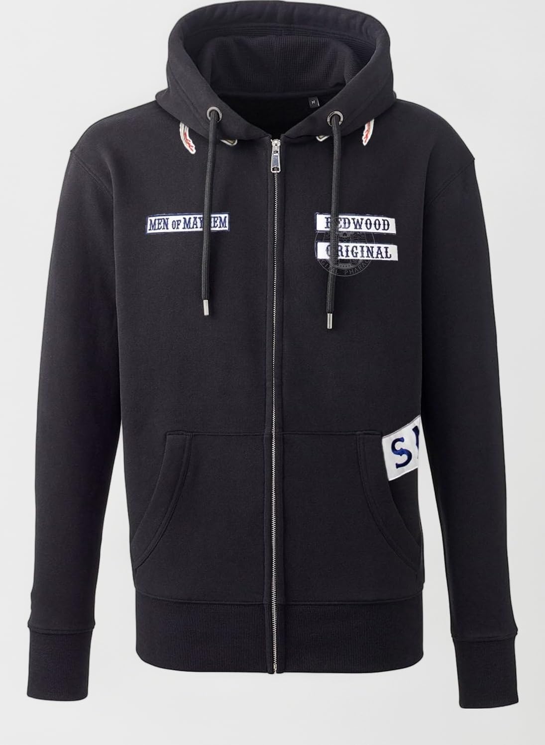 Sons of Anarchy Zip Style Hoodie Screen Accurate Patches!! Redwood Original Jax Teller