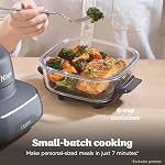 Système de cuisson à air portable Ninja Crispi en verre – 4-Qt et 6 tasses de conteneurs CleanCrisp, non toxiques, étanches, lavables au lave-vaisselle – Friture à air, cuisson, Max Crisp, réchauffage FN101CGY (Version canadienne)