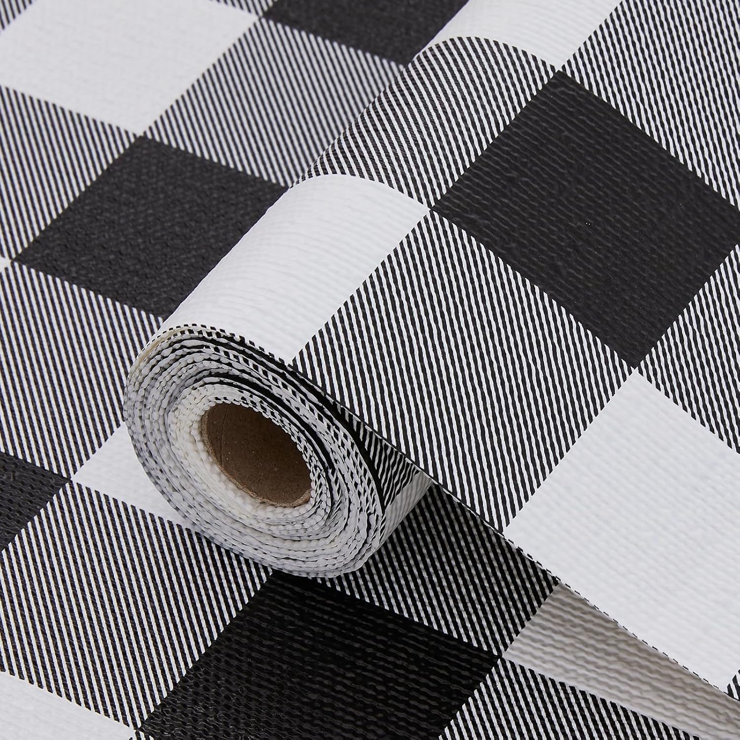 COAVAS Shelf Liner for Cabinets & Drawers Non Slip, No Adhesive Drawer Liners for Dresser, Kitchen, Shelves, Thick Shelf Paper Waterproof, Cut-to-Size (Black Stripe, 12IN x 10FT) Stripe: Gray/White/Black 12"W x 118.1"L