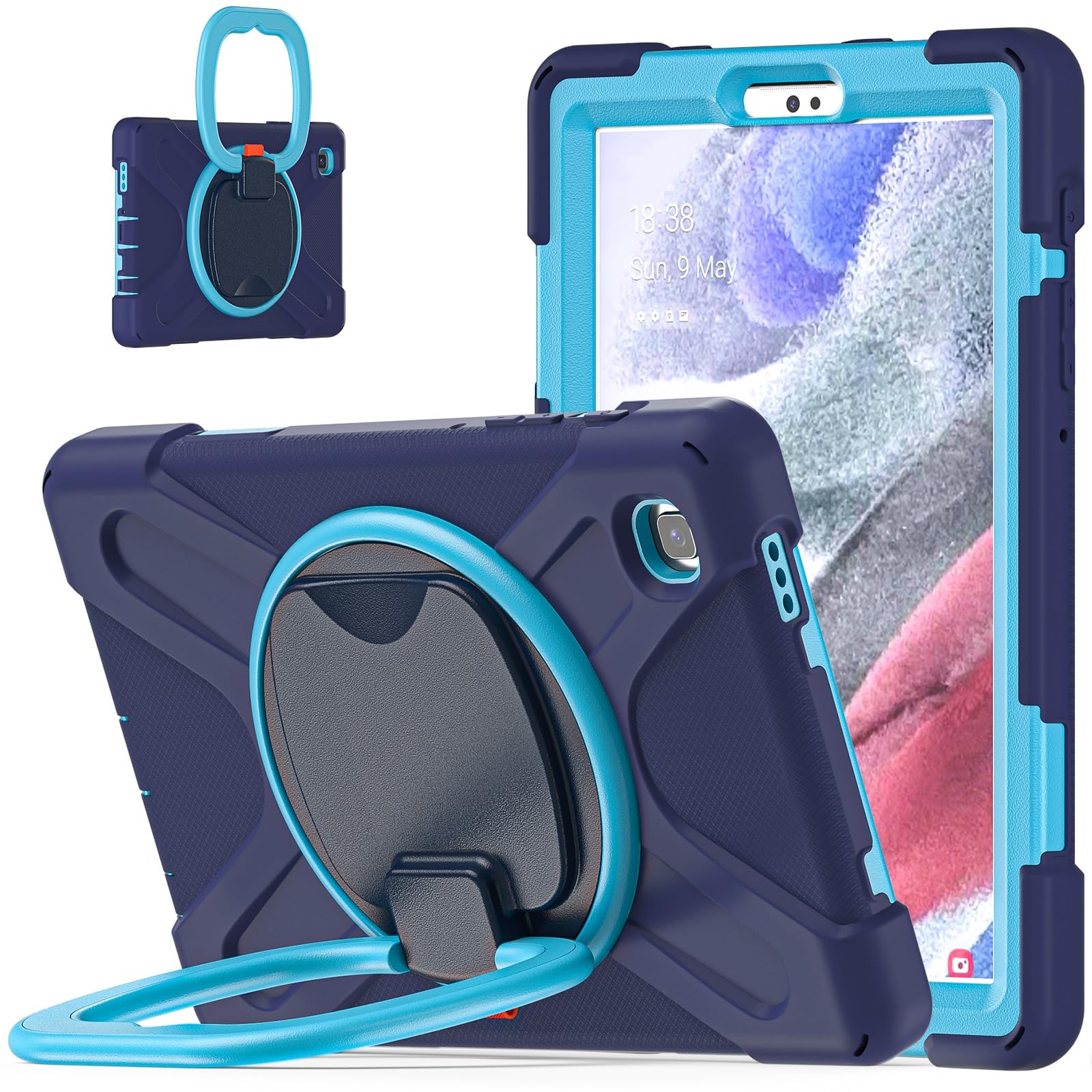 Coque Samsung Galaxy Tab A7 Lite antichoc avec béquille rotative 360 - 8