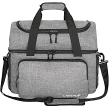 LARIPOP 2 Ball Bowling Bag, Double Bowling Ball Bag with Dual Padded Holder & Shoe Compartment- Fits Shoes Up to Mens Size 16