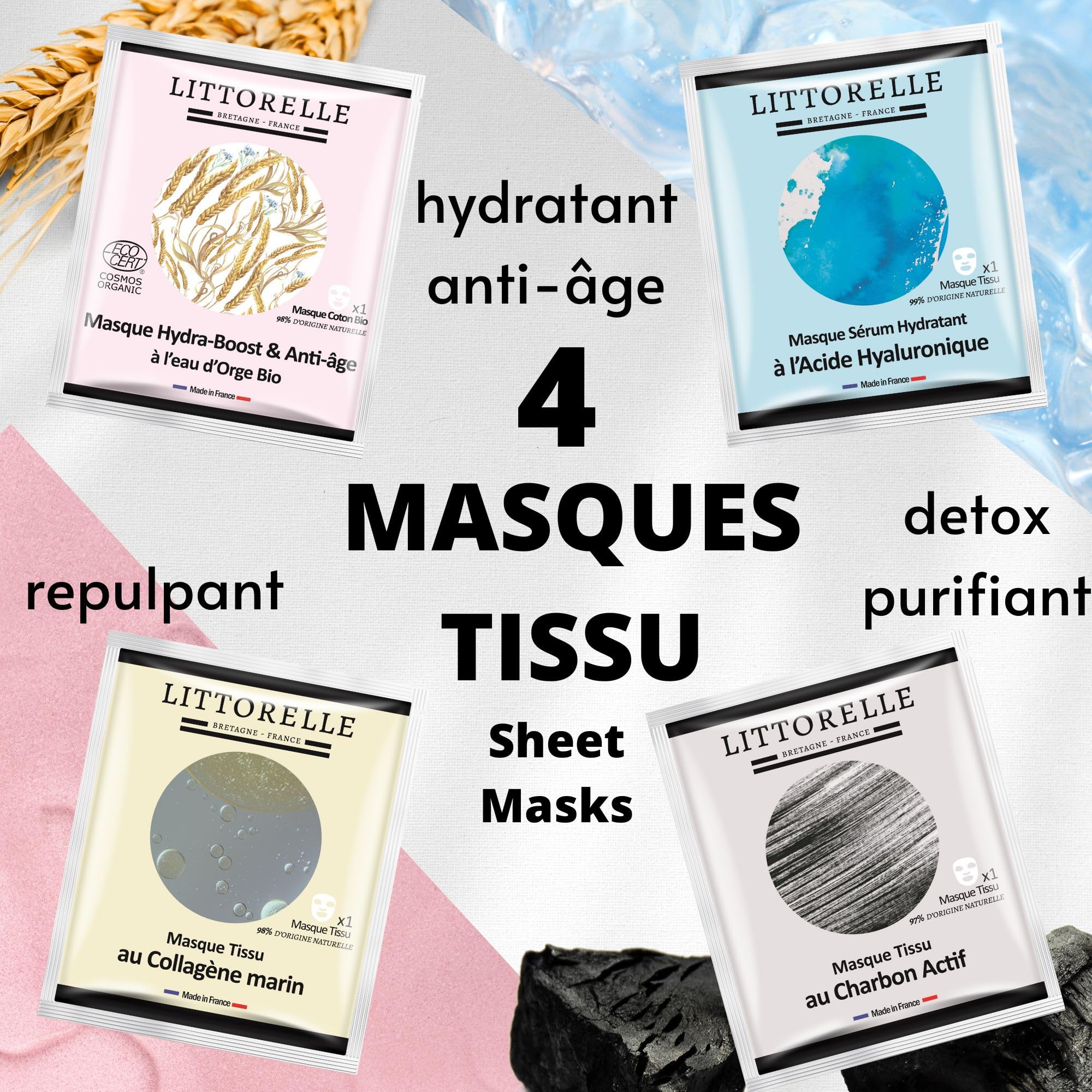 Littorelle Skincare Beauty Box - 12 Face and Eye masks - Made in France - Image 2