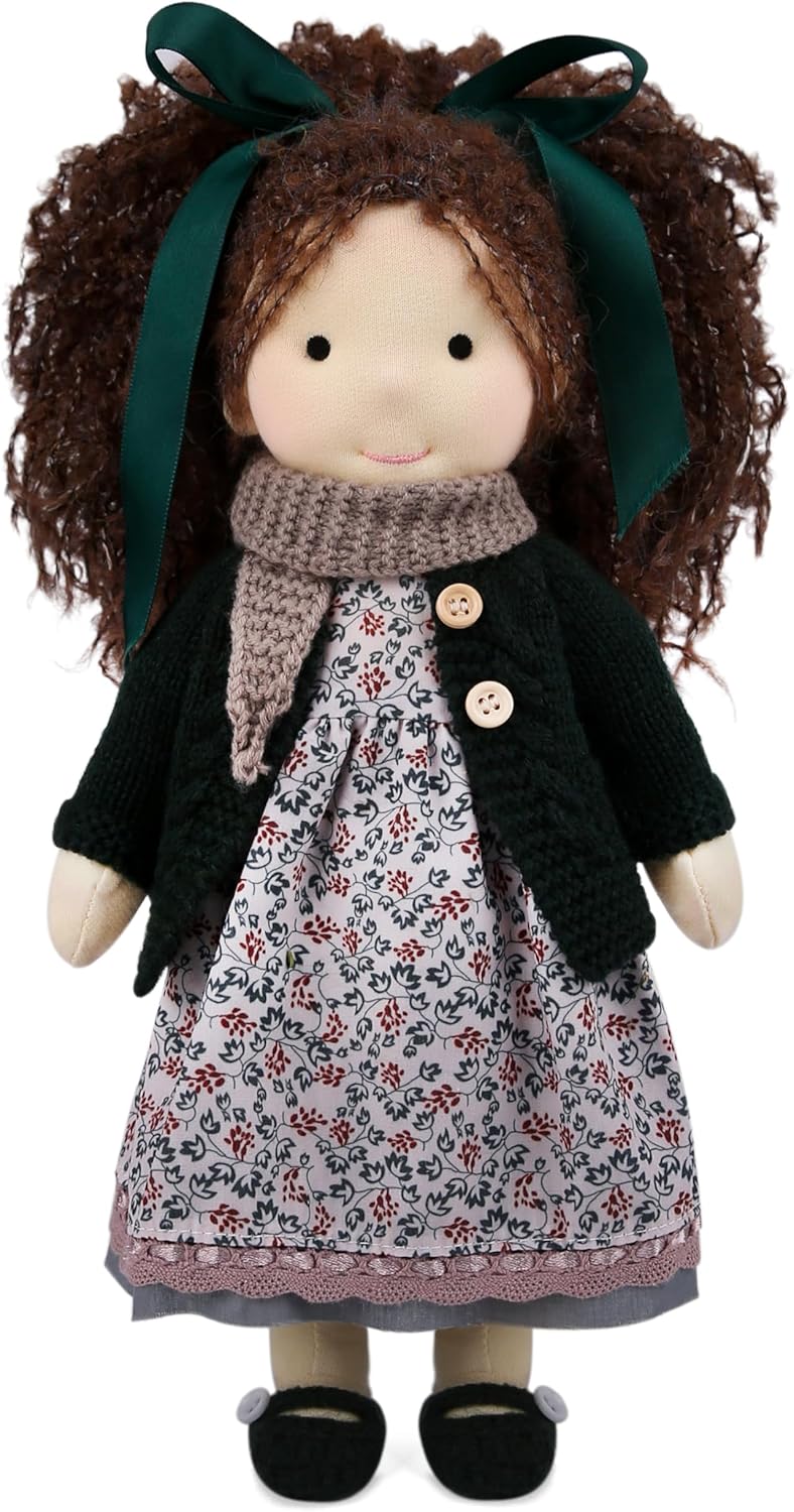 BlissfulPixie Handmade Waldorf Collect Rag Doll Birthday Present for Girl with Exquisite Box - Sophia 12"