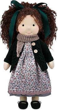 BlissfulPixie Handmade Waldorf Collect Rag Doll Birthday Present for Girl with Exquisite Box - Sophia 12"
