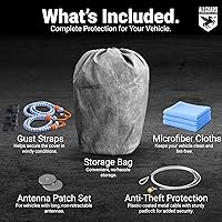 Vista 4 de CarCovers - Funda resistente a la intemperie para SUV, compatible con Volvo 2020 XC40, cubierta para exteriores, con bloqueo de cable de robo