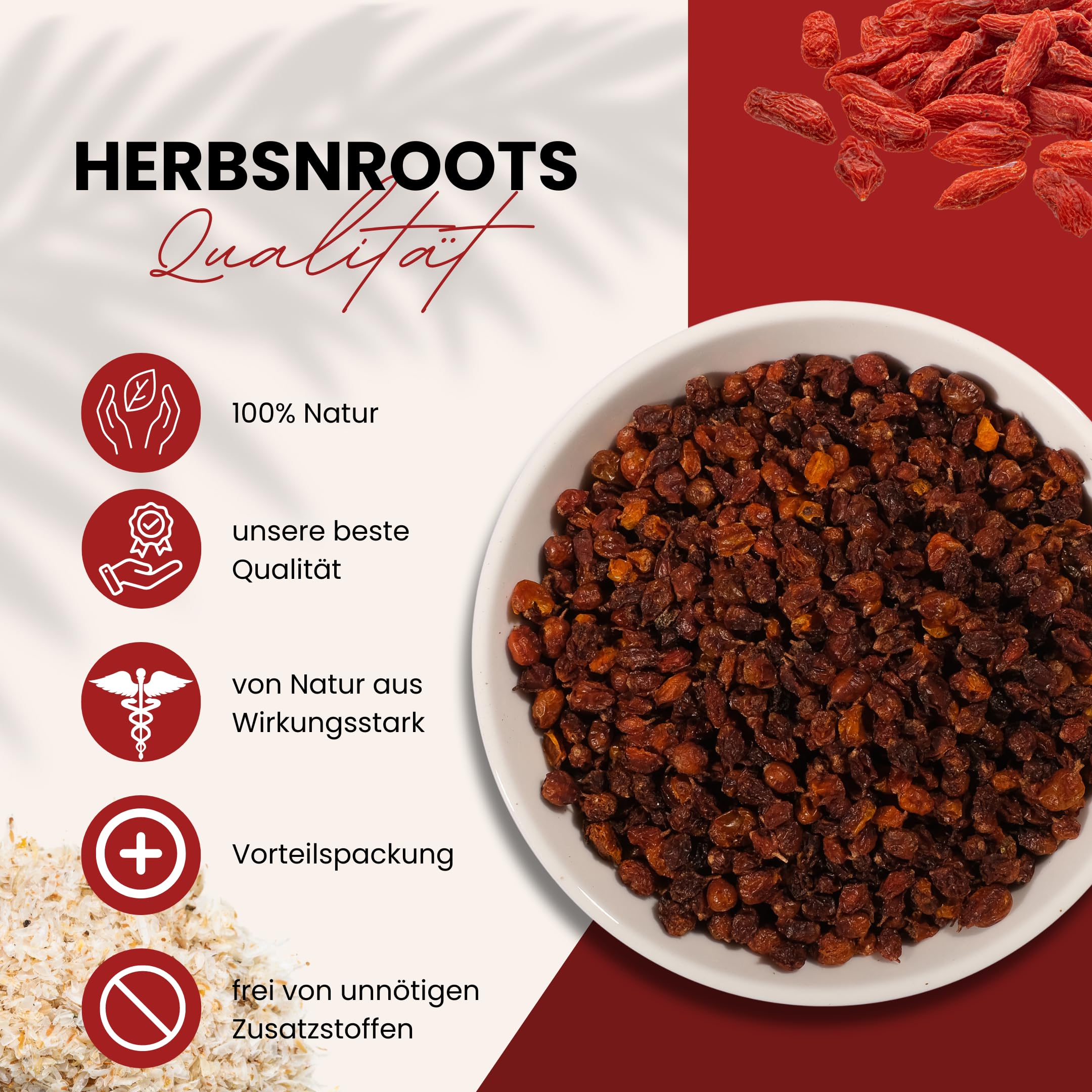 Sanddornbeeren ganz 1000g • Immunsystem • Erste Wahl • intensiver Geschmack • HerbsnRoots