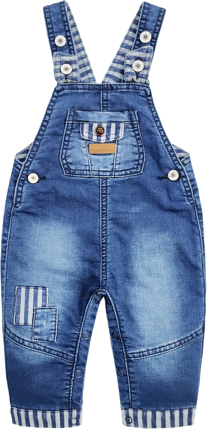 KIDSCOOL SPACE Baby Little Kids Cute Denim Embroidered Fashion Jean Overalls: Clothing, Shoes & Jewelry
