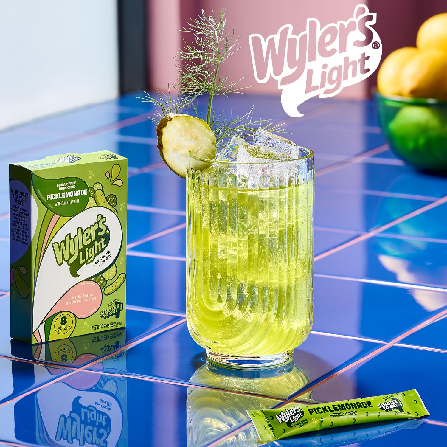 Wyler's Light Singles To Go Water Drink Mix, Picklemonade, 96 Packets image 2
