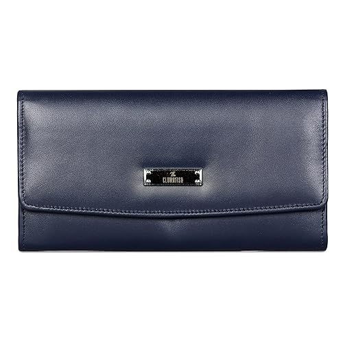 The Clownfish Genuine Leather Womens Wallet Clutch Ladies Purse with Mobile Slot, Multiple Card Slots & ID Card Window
