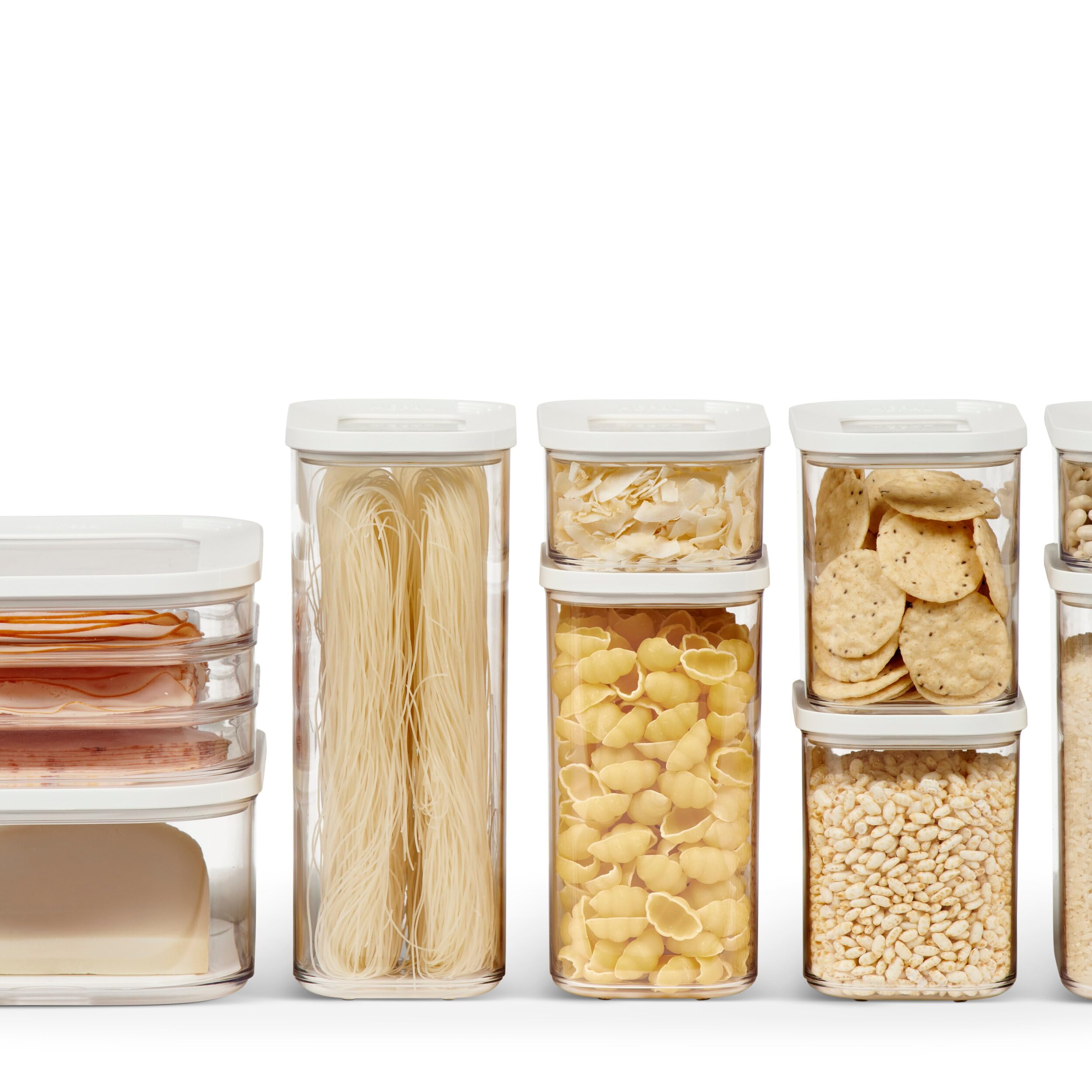 Mepal - Recipientes para Alimentos Modula Juego de 9 Piezas - Comida con Tapa - Organizadores de Cocina y Cajas Herméticos - Caja de queso y de 3 piezas, 1x 2000, 2x 1500, 2x 1000 y 2x 425 ml - White