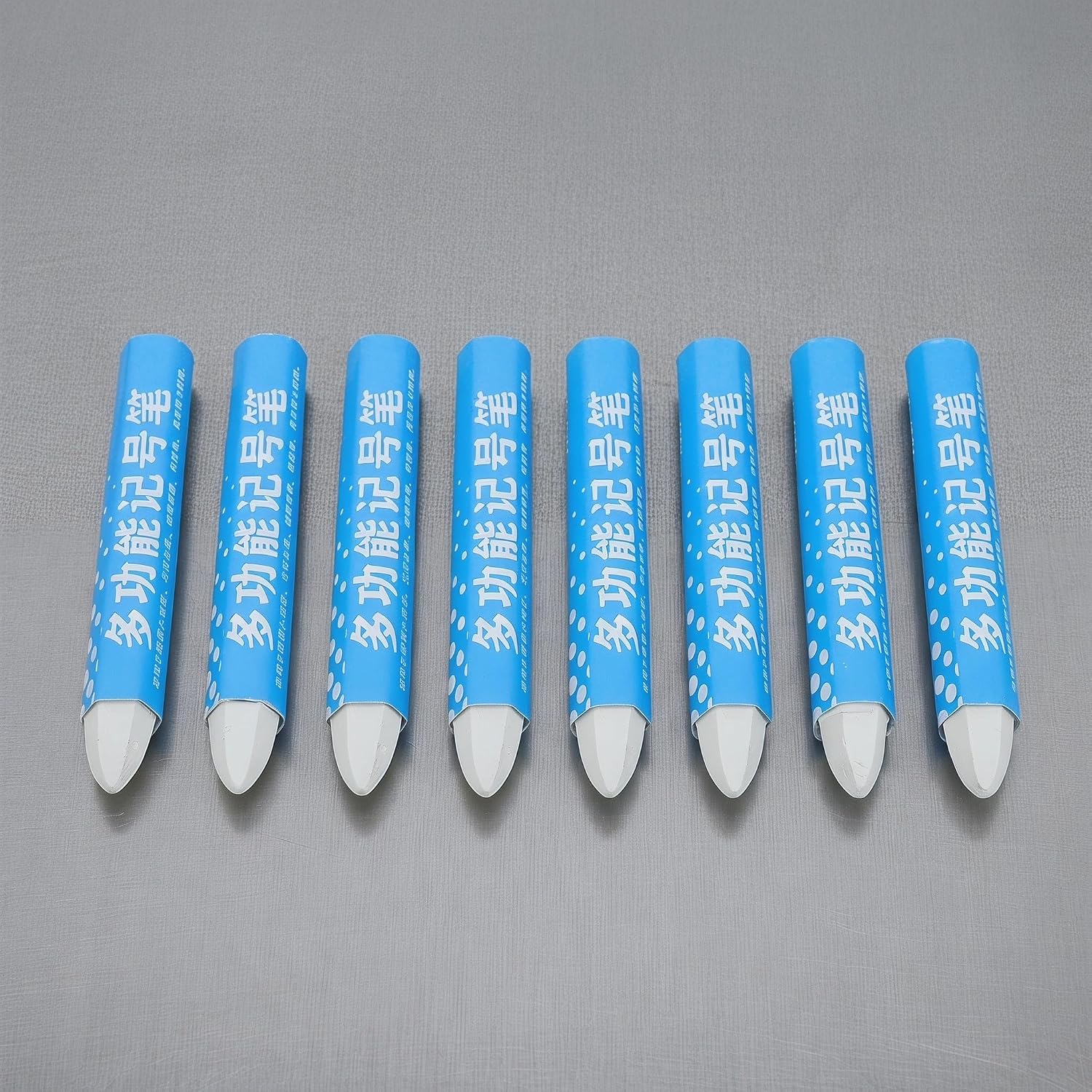 8pcs White Tire Marker Pen Wax Crayon for Vehicle Rims and Tires | Water-resistant Marking, Smooth Writing, Comfortable Grip, Multi-surface Use for Wood and Conveyor Belts in Garage