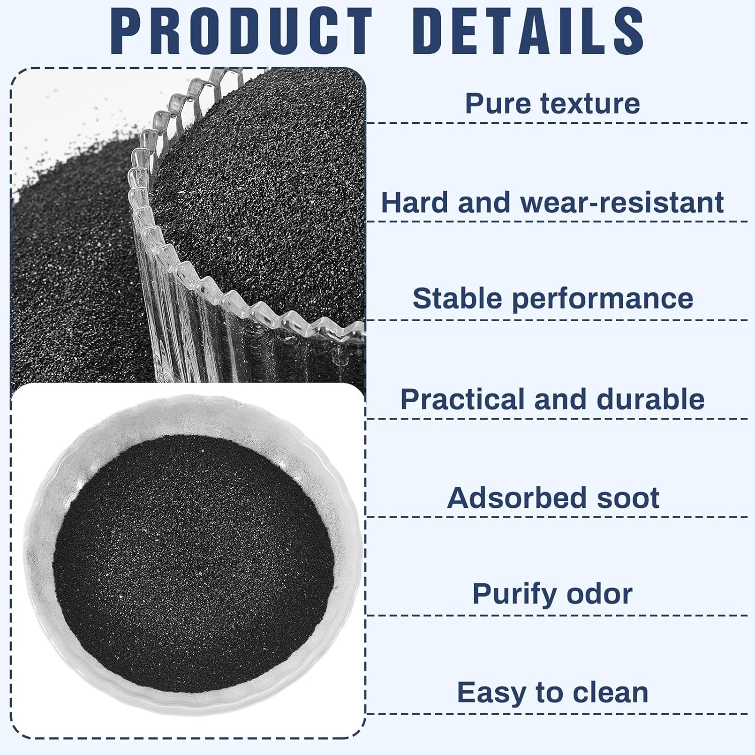 Sasylvia 5 Pack 10.65 lb Sand Station Black Silica Sand Refill for Indoor and Outdoor Facilities Fireplace Arts Crafts Gardening