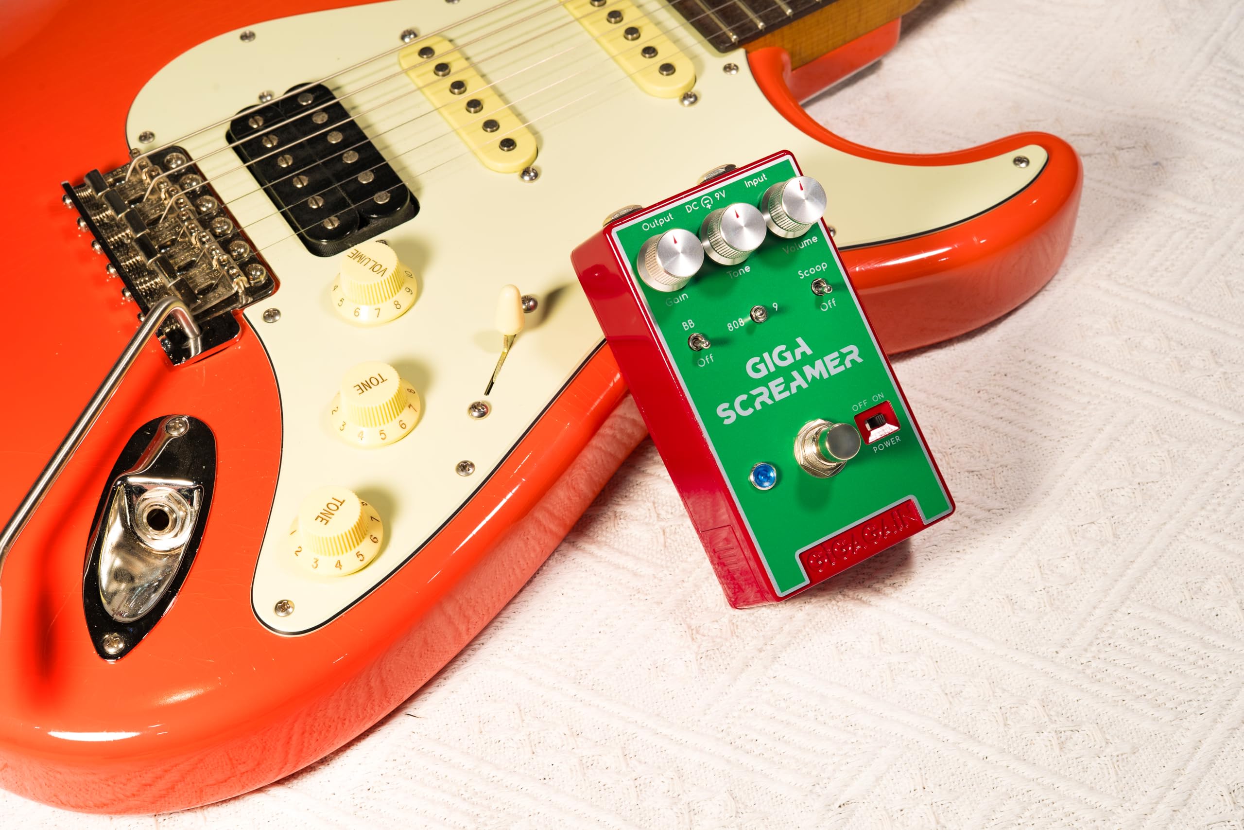 GP04 GIGA Screamer Overdrive Pedale per chitarra – Overdrive classico in stile Screamer valvolare, boost dei medi, clipping morbido, definisce gli amplificatori ad alto guadagno, true bypass