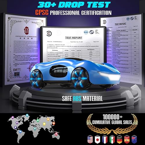 Miniatura 4 de Auto de control remoto con detección de gestos, auto de acrobacias a control remoto con rociado ligero y sonido, 2.4 GHz Hobby RC Cars Toy para