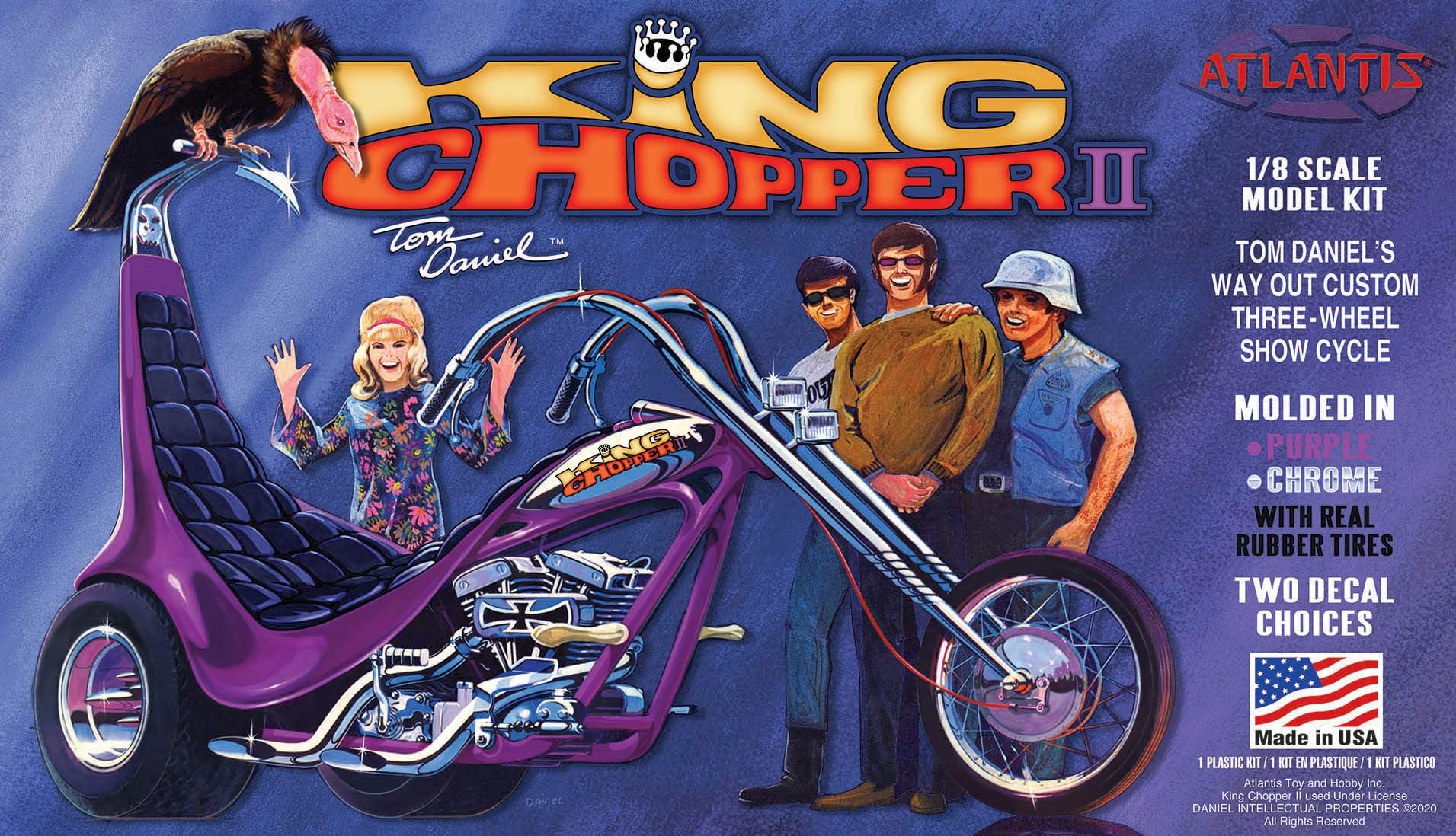 Atlantis AMCM224 1/8 King Chopper II Trike Tom Daniel Model Building
