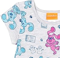 Vista 3 de Nickelodeon Blue's Clues - Vestido de manga corta para niñas con color gris claro