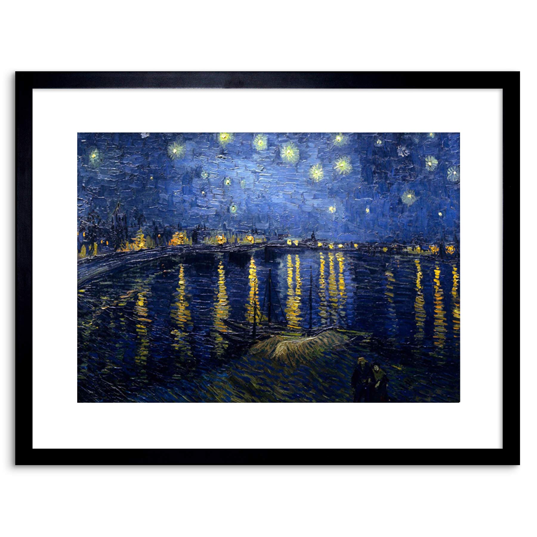 Wee Blue Coo 9x7 '' VINCENT VAN GOGH STARRY NIGHT 1888 OLD MASTER FRAMED ART PRINT F97X1626