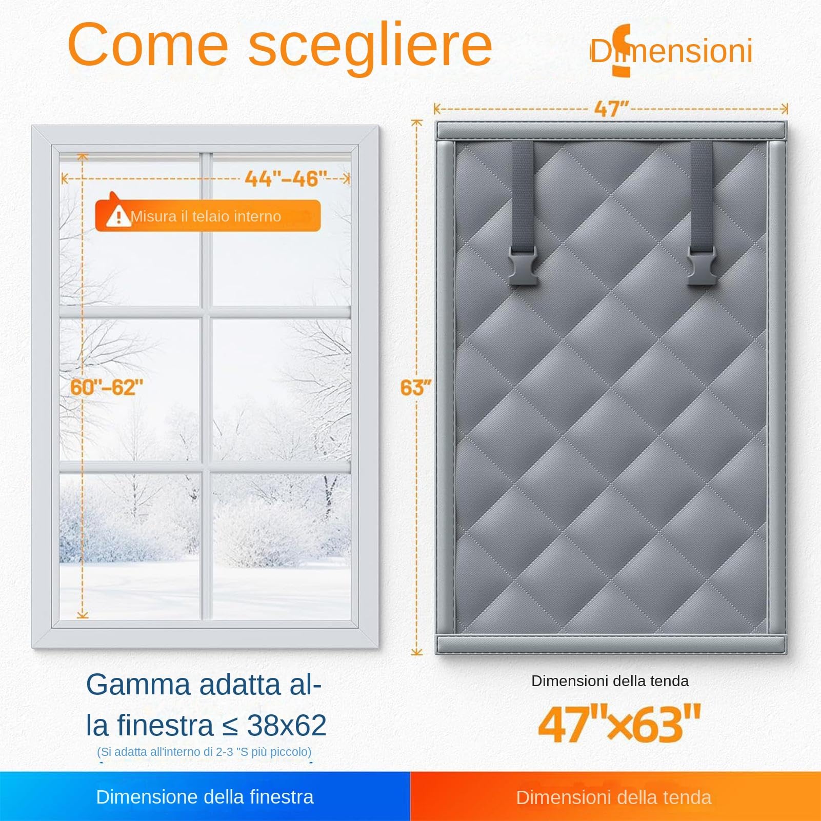 Kit Di Isolamento Per Finestre Rivestimento in Cotone a 3