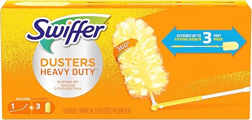 Swiffer Kit extensor de 360 plumeros sin perfume con mango extensible el embalaje puede variar juego de 4 piezas Swiffer Kit extensor de 360 plumeros sin perfume con mango extensible el embalaje puede variar juego de 4 piezas