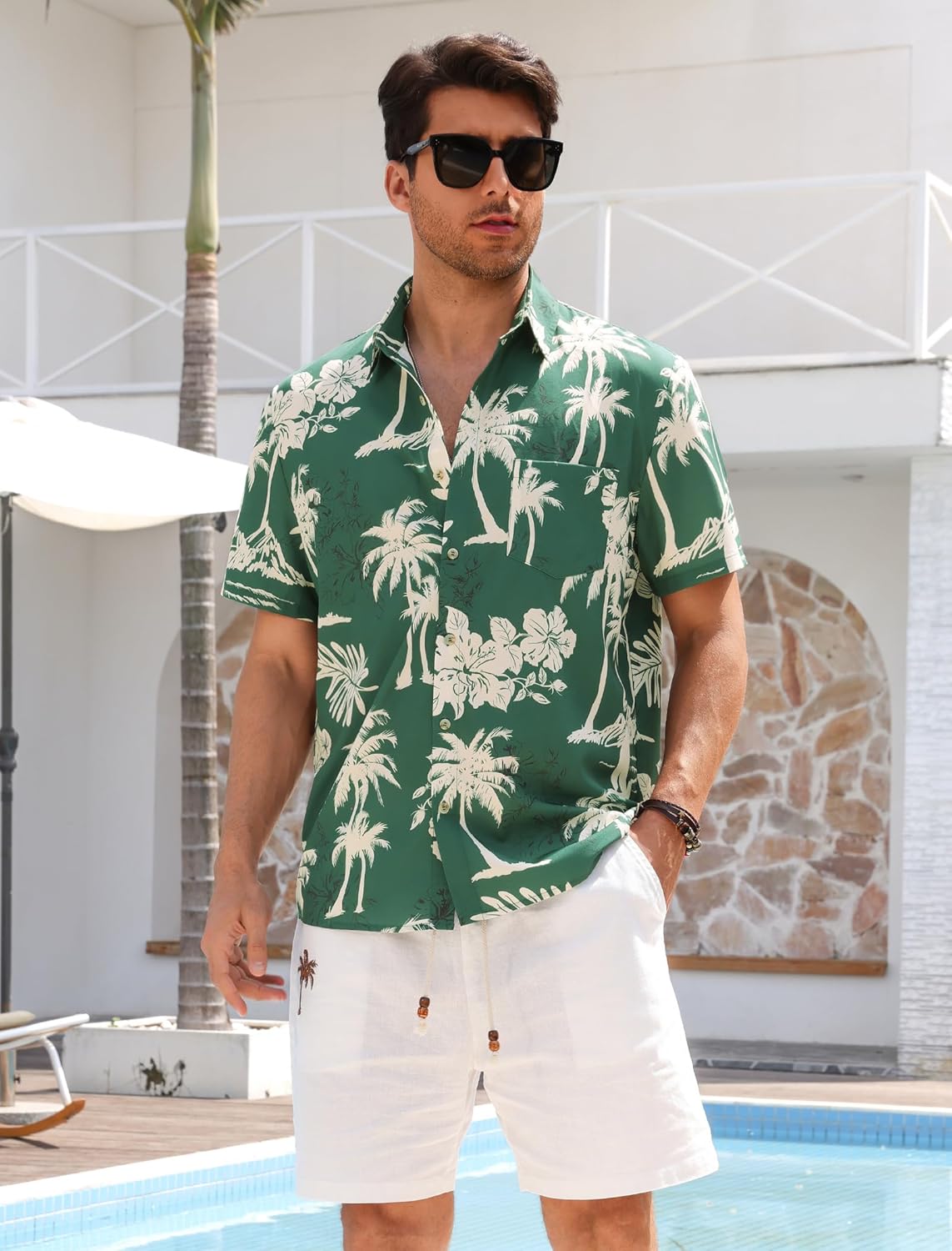 Hawaiian Shirt for Men Short Sleeve Button Down Shirts Holiday Beach Shirt Tropical Print Casual Summer - Image 4