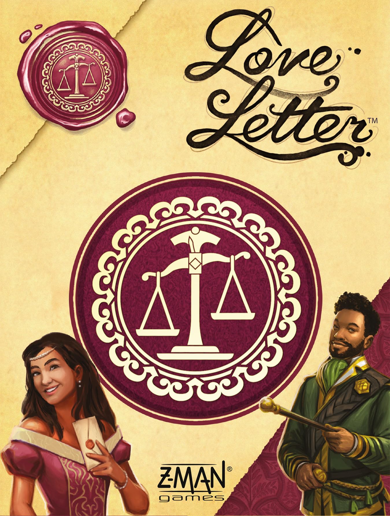 Asmodee Love Letter Jeu de Cartes Stratégique 10 Ans 2-6 Joueurs 15 Min Version Française Z-Man Games