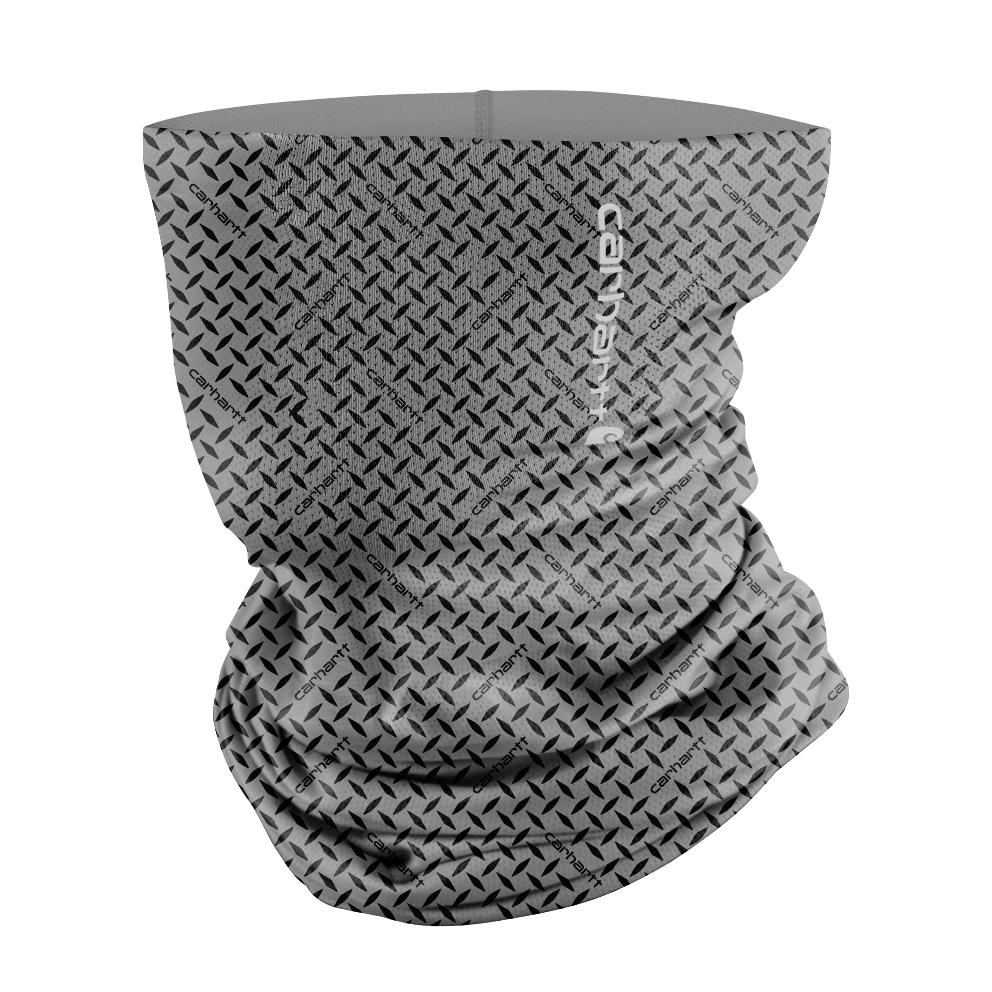 Carhartt Unisex Steel Plate Print-Grey Cloud/Black Force Lightweight Neck Gaiter, One Size