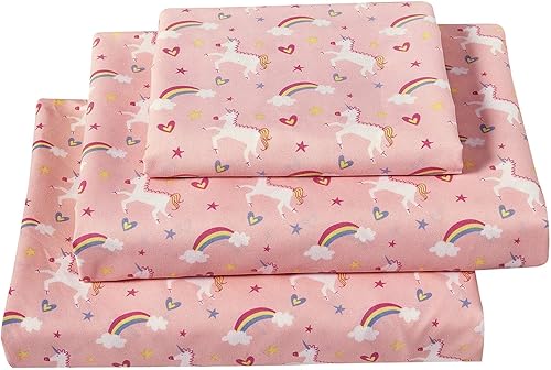 Softan Juego de sábanas para niños y niñas, tamaño matrimonial, sábana bajera ajustable de microfibra, transpirable y sedosa sensación suave, juego