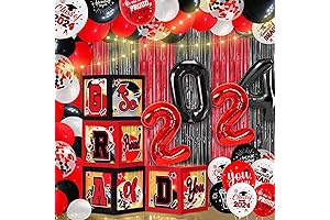 Graduation Decorations Class of 2024 Black and Red: A Classy Celebration for Your Big Day