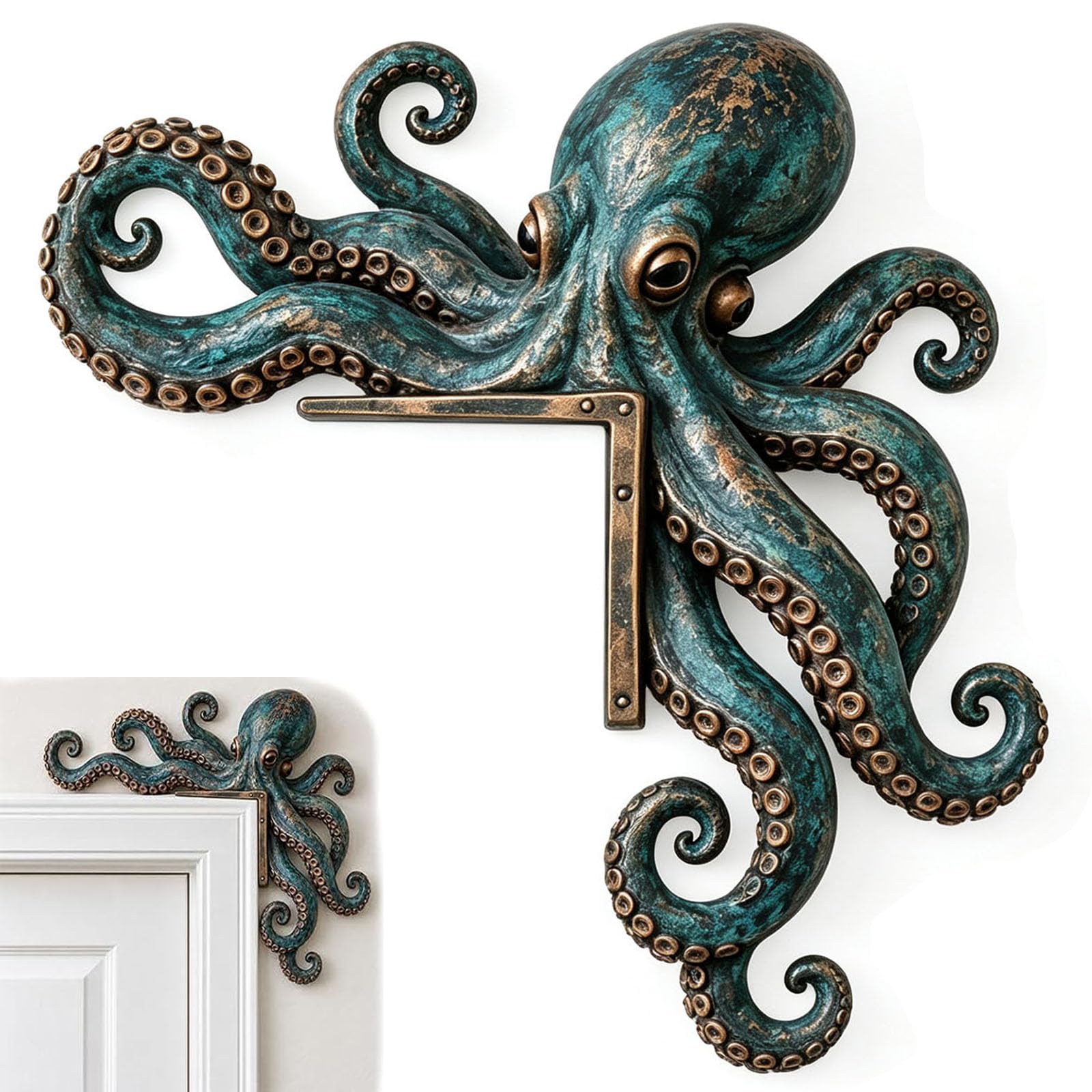 Animal Door Topper, Wooden Christmas Door Corner Frame Decoration (B)
