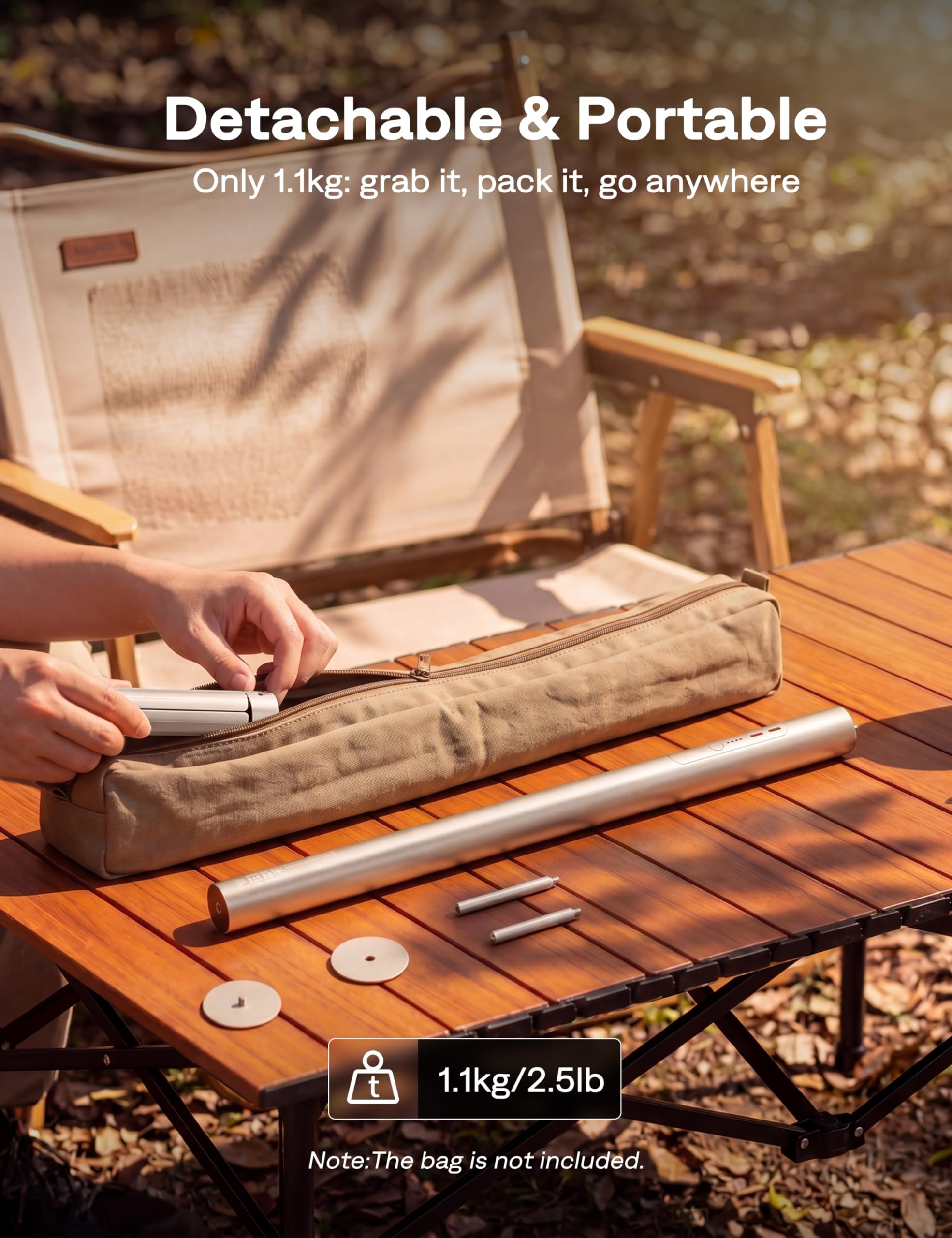 Aurzen PowerBase-Ständer für Boom Air/D1 air Projektoren, 2-in-1-Powerbank mit 25000 mAh Akku, 2 Stunden Wiedergabezeit, flexibel und tragbar für Outdoor-Kino, Heimkino, Reisen usw.
