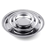 Magnetic Tray | 3-Piece | Round Magnetic Parts Tray | 3 Inch 4 Inch 6 Inch Magnetic Tray for Mechanic's | Stainless Steel