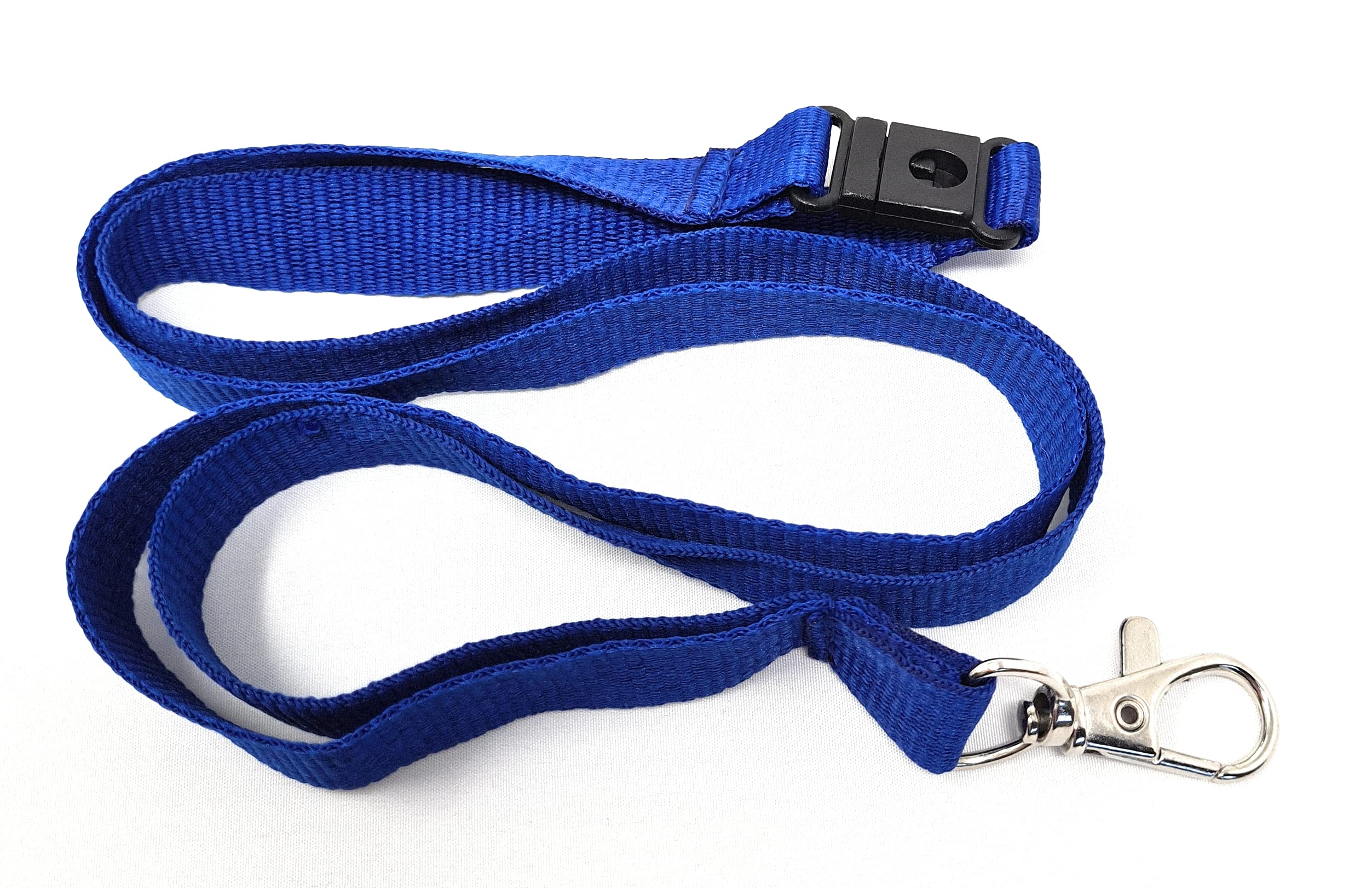15mm Polyester lanyards *with Free Clear cardholders* (pk of 25) (Royal Blue)