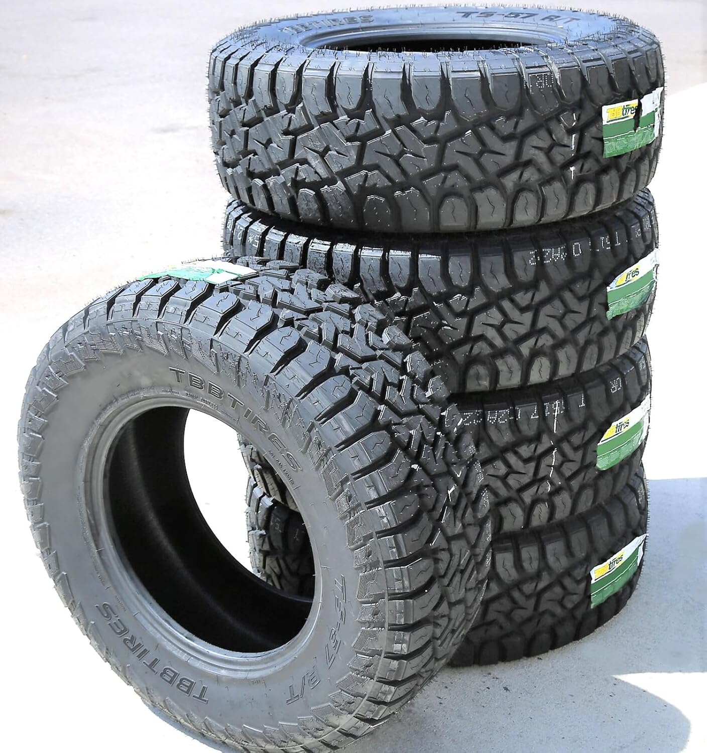 TBB TS-57 R/T All-Terrain Mud Off-Road Light Truck Radial Tire-33X12.50R20LT 33X12.50X20 33X12.50-20 114Q Load Range E LRE 10-Ply BSW Black Side Wall