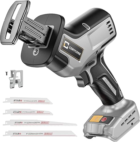 Sierra recíproca inalámbrica para DeWalt 20V Max, motor sin escobillas, velocidad variable, cambio de hoja sin herramientas, sierra recíproca