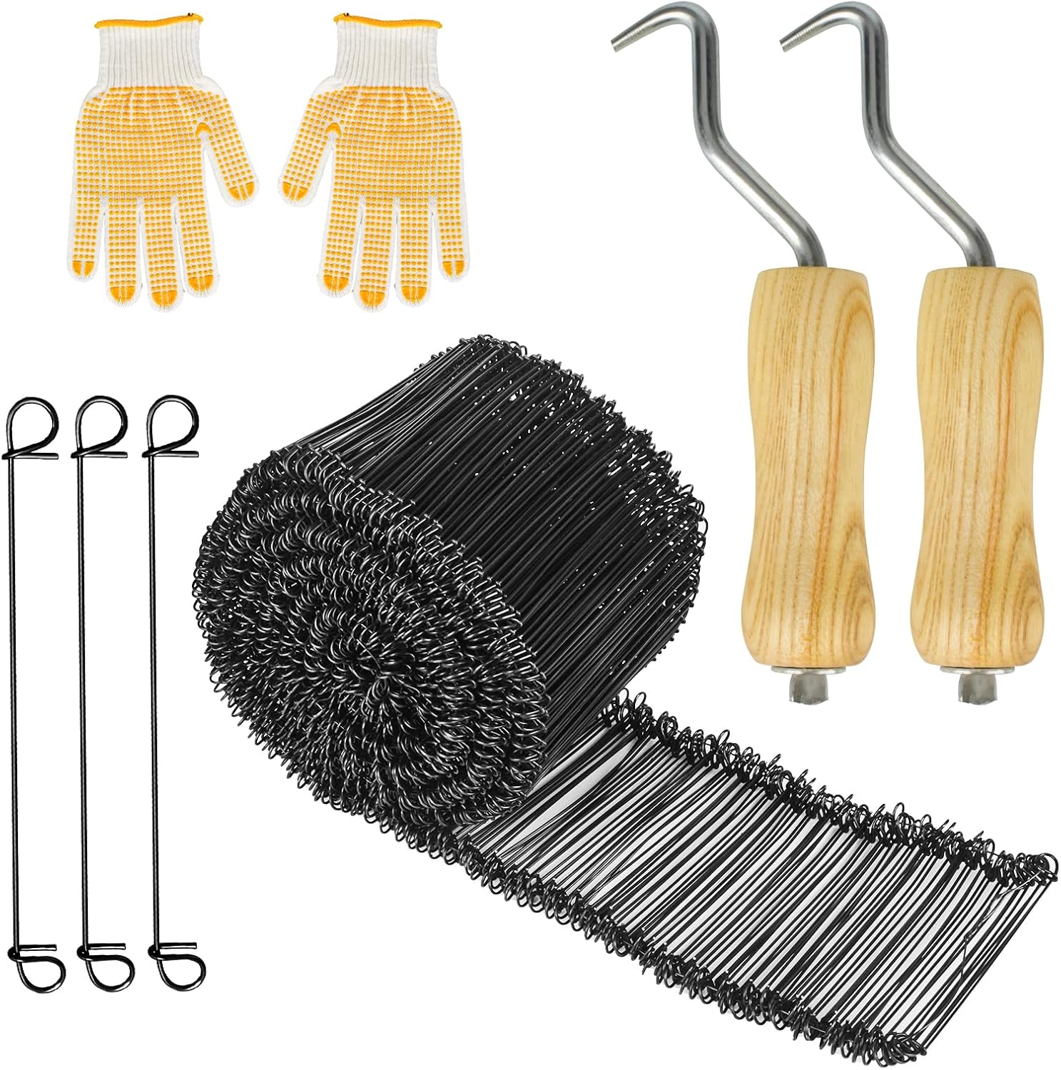 1000Pcs Wire Tie Rebar Wire Bar Ties 6" Double Loop Reinforcing Steel Bar Wire Bar Ties 16 Gauge