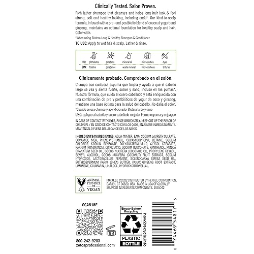 Miniatura 8 de Biotera Long & Healthy Strengthening Shampoo  Strengthens Long, Growing Hair  Microbiome Friendly  Vegan & Animal Test Free  Paraben Free  Color-Safe