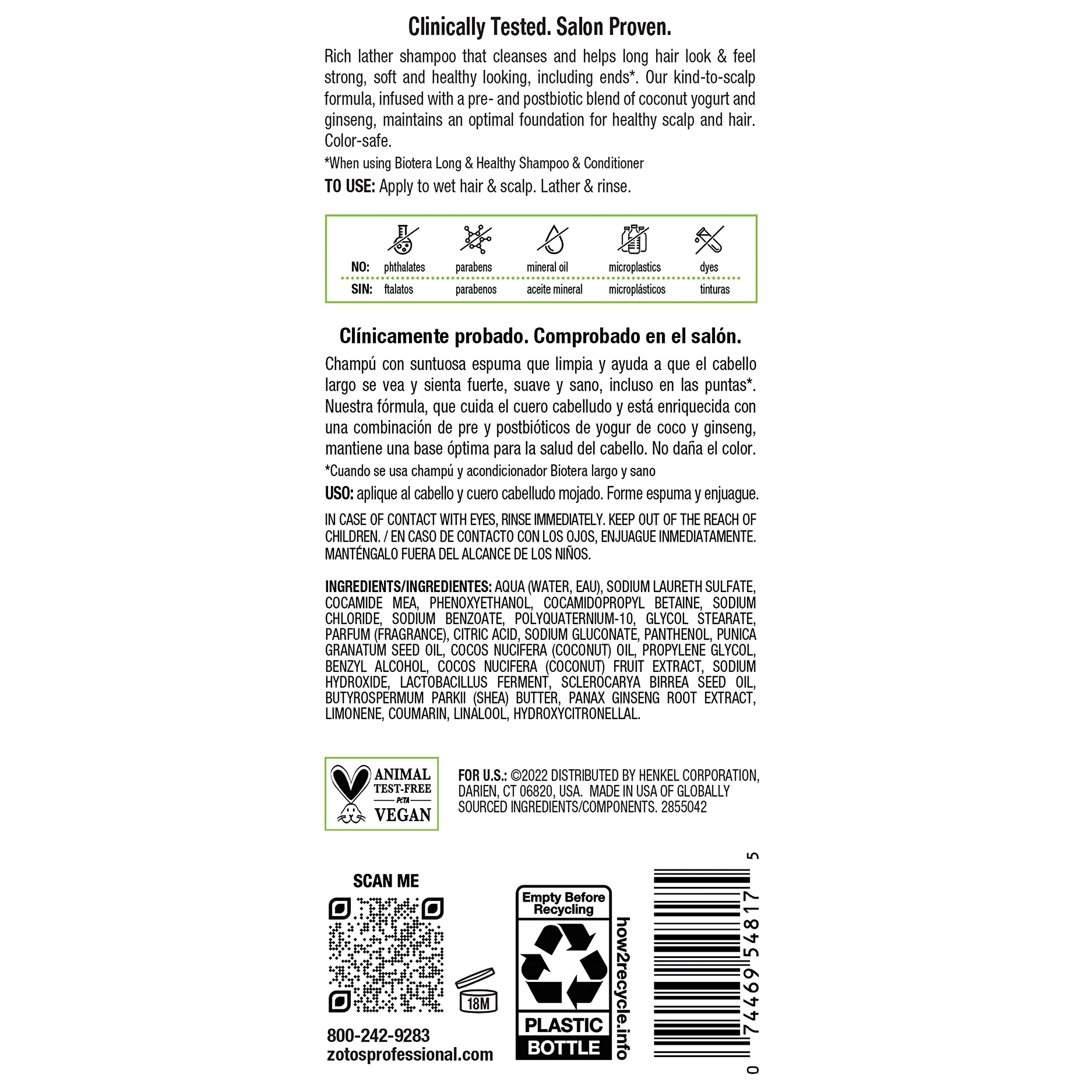 Biotera Long & Healthy Strengthening Shampoo for Long Hair