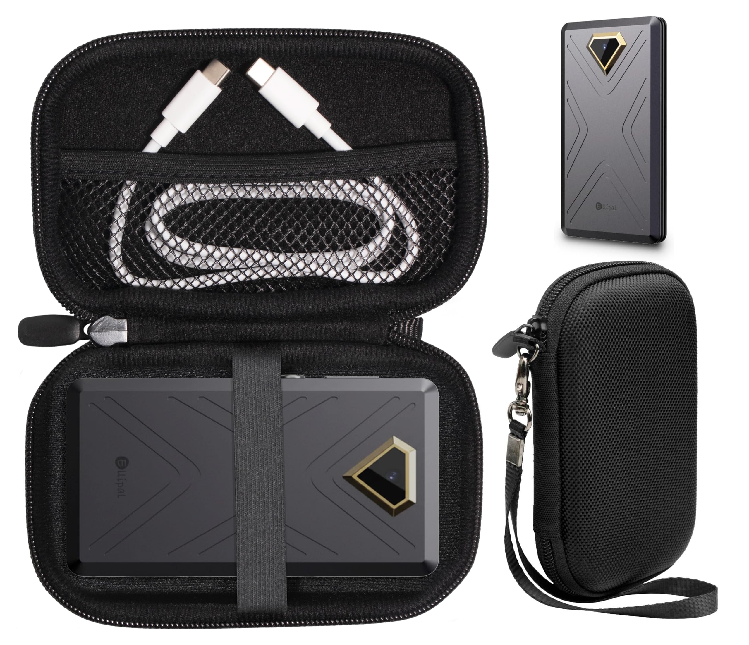 Case for ELLIPAL Titan 2.0 Crypto Cold Wallet – with Mesh Pockets, Shockproof & Water-Resistant (Case Only)