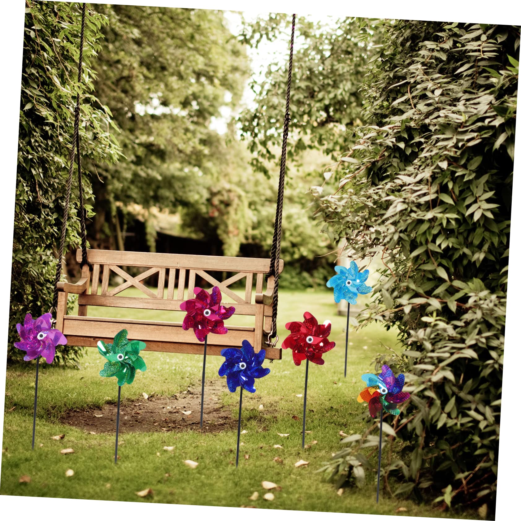 Moulin à Vent Réfléchissant, FainFun 6 Pièces Moulin à Vent Anti Pigeon Réfléchissant, Moulin à