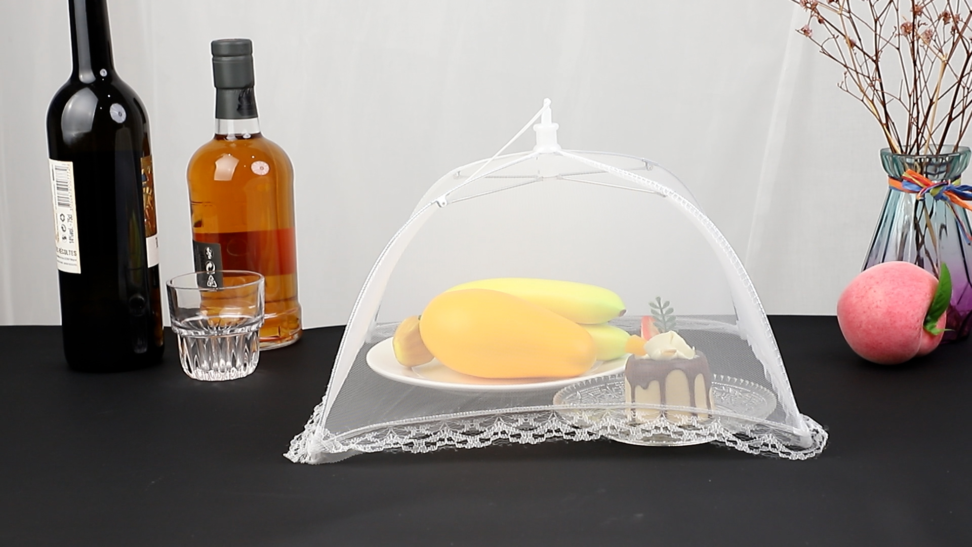 Couvercle Anti-insectes Pour Plats - Maille Pliable 33x50 Cm, Protection Alimentaire Réutilisable - 3