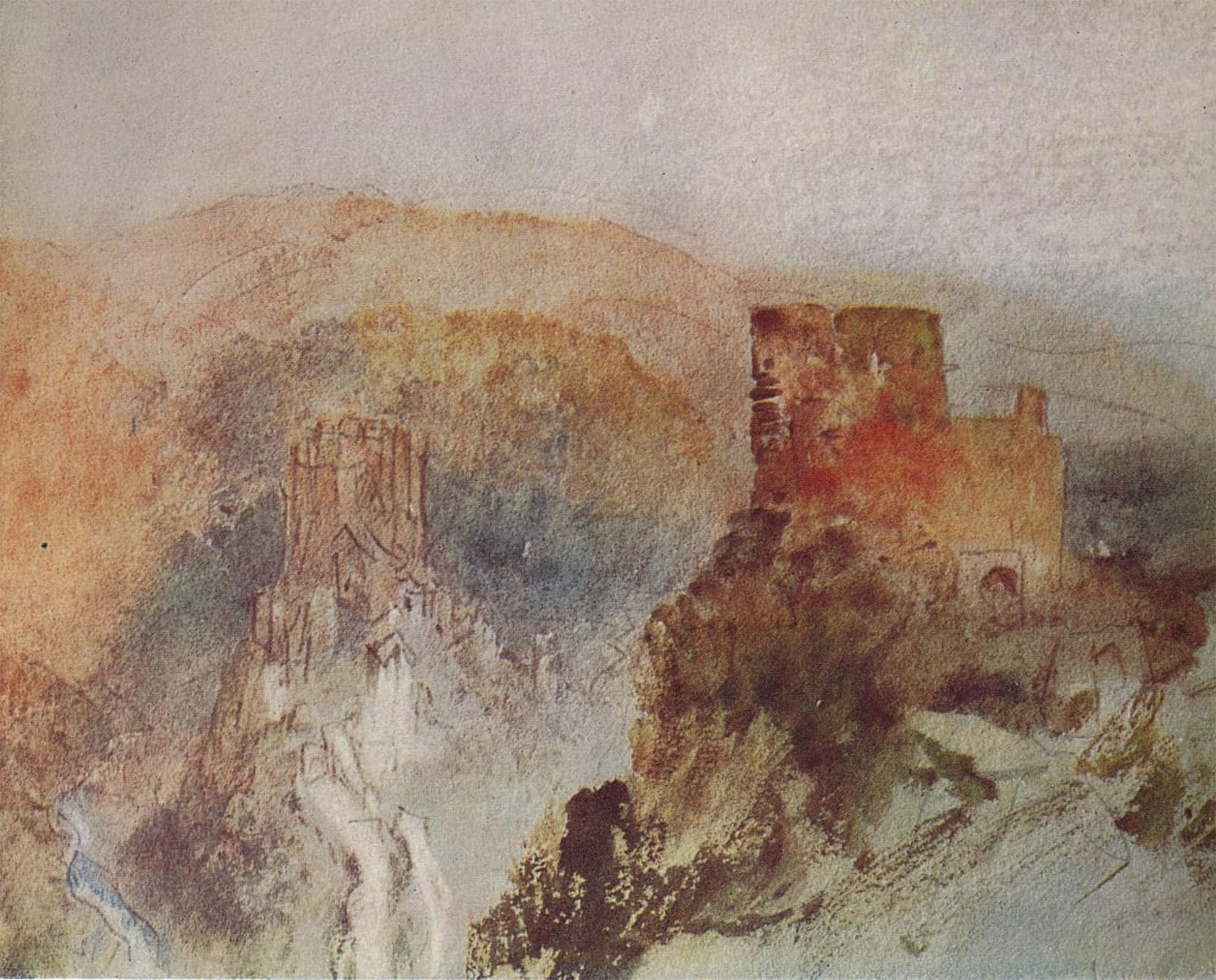 SERENDIPITP Vintage Wall Art Canvas Nordic Poster Canvas Print Picture Burg Eltz and Trutz Eltz From the North by Mallord William Turner Wall Art Poster for Home Decor 60x90cm