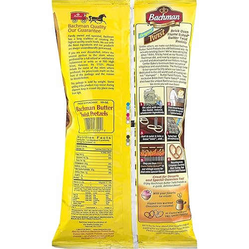 Miniatura 3 de Bachman Butter Twists Brick Oven Pretzels (3 bolsas de 10 onzas) – Palitos de pretzel (6 bandejas de 1 onza) – Paquete variado – Crujiente,