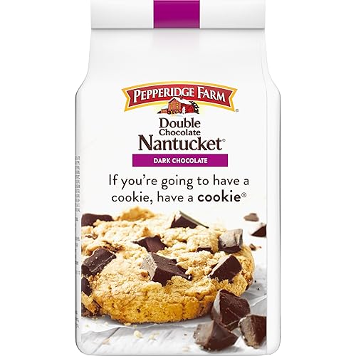 Miniatura 4 de Pepperidge Farm Galletas Nantucket crujientes de doble trozo de chocolate oscuro, bolsa de 7.75 onzas (8 galletas)