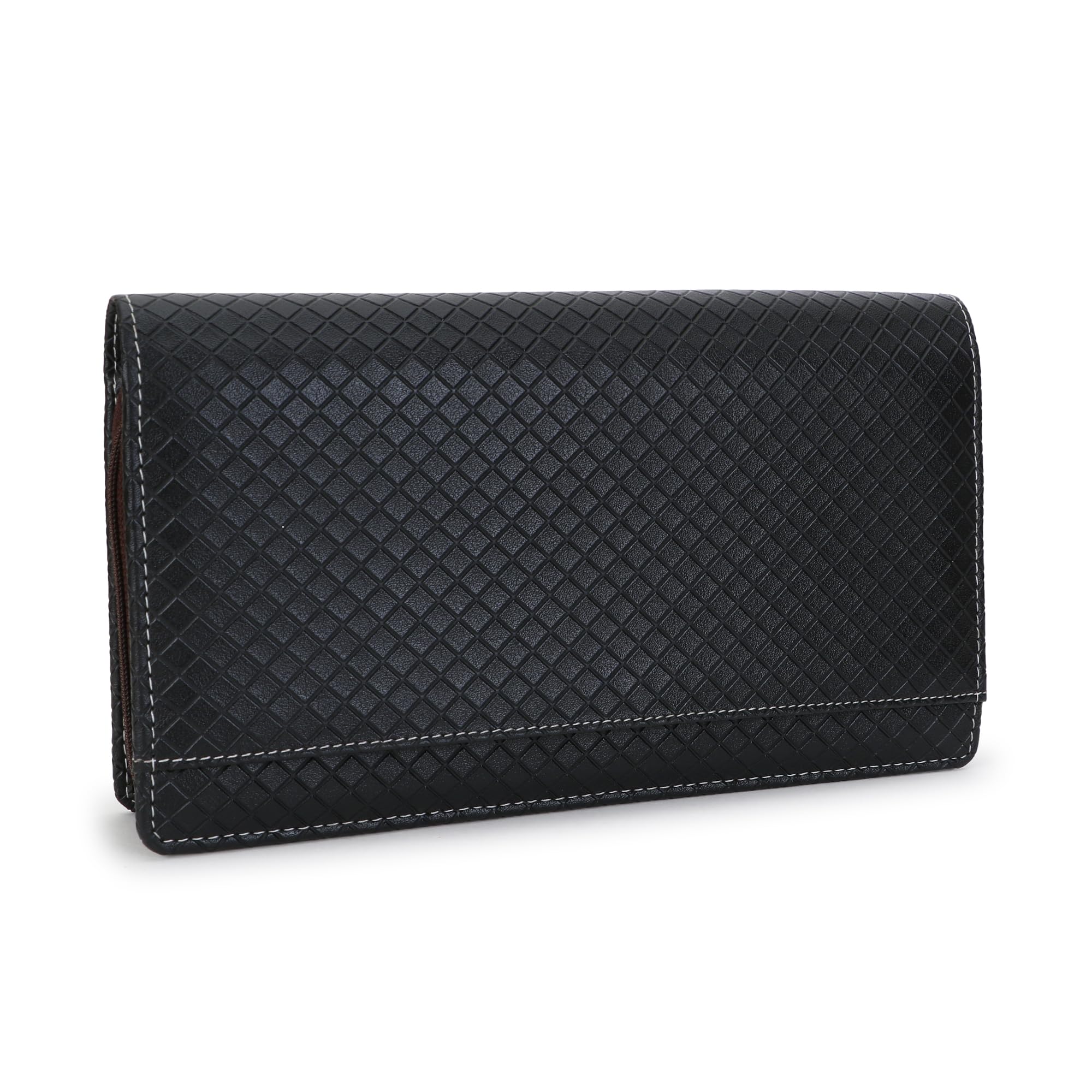 ledo Cheque Book Holder Organizer Case for Men and Women in PU Leather with Black & Brown Color-picture-25